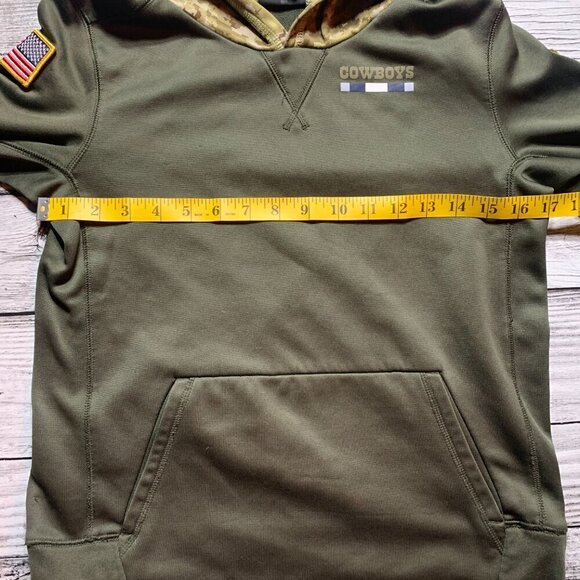 Dallas Cowboys "Salute to Service" Army Green Pullover Hoodie - Picture 8 of 11